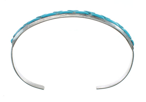 Native American Zuni Sterling Silver Turquoise Cuff Bracelet NX11588